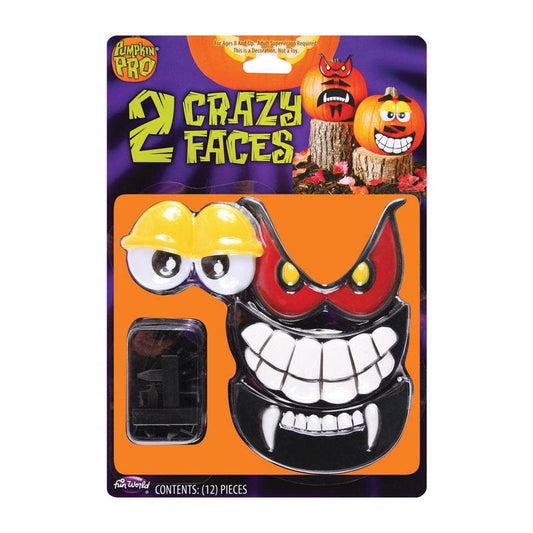 Pumpkin Pro Crazy Face Pumpkin Kit Pumpkin Accessory 7-11/16 in. H x 3-3/4 in. W 1 pk (Pack of 12)
