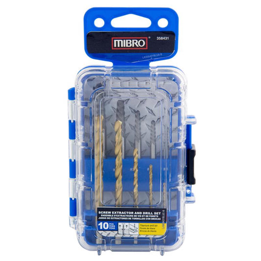 Mibro Carbon Steel Screw Extractor Set 10 pc