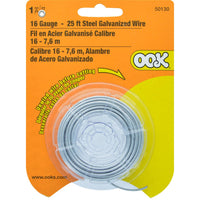 OOK 25 ft. L Galvanized Steel 16 Ga. Wire