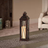 Smart Living 16 in. Glass/Metal Siena LED Candle Lantern Bronze (Pack of 2)