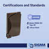Sigma Electric Rectangle Die-Cast Metal 1 gang 4.57 in. H X 2.81 in. W Universal Cover