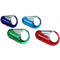 Master Lock Rugged Metal Assorted Color 3-Dial Combination Luggage Lock 1-3/16 H x 1/4 W in.