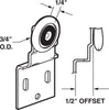Prime-Line 3/4 in. D X 1/4 in. L Mill Plastic/Steel Door Roller Bracket 2 pk