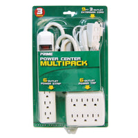 Prime 9 ft. L 12 outlets Power Strip w/Surge Protection White