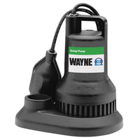Wayne 1/3 HP 3,000 gph Thermoplastic Tethered Float Switch AC Sump Pump - Open Box