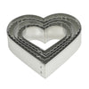 Harold Import Silver Stainless Steel Heart Shaped Cookie Cutter Set