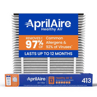 AprilAire 16 in. W X 25 in. H X 4 in. Synthetic Fiber 13 MERV Pleated Air Cleaner Cabinet Air Filter