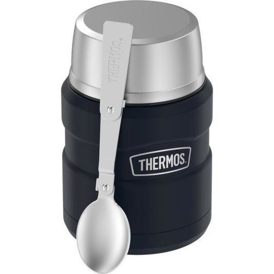 Thermos Stainless King Midnight Blue Stainless Steel Vacuum Insulated Food Jar 16 oz. with Spoon