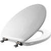 Mayfair by Bemis Edgewater Elongated White Enameled Wood Toilet Seat - Open Box