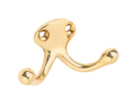 Ives by Schlage Small Bright Chrome Brass 1-1/8 in. L Double Garment Hook 35 lb 1 pk