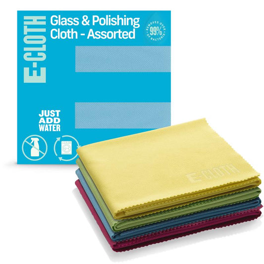 E-Cloth Polyamide/Polyester Glass and Polish Cloth 16 in. W X 20 in. L 4 pk (Pack of 5)