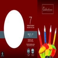 Celebrations Incandescent Bubble Multicolored 7 ct Novelty Christmas Bubble Lights 7 ft.