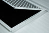 Steelcrest Designer 40 X 20 Hinged White Return-Air Filter Grille, With Washable/Removable Black Filter