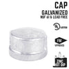BK Products 1 in. FPT  Galvanized Malleable Iron Cap