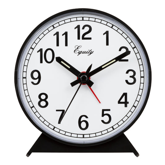 La Crosse Technology Equity 2 in. Black Alarm Clock Analog