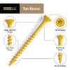 Deck Plus No. 8  x 2 in. L Star Flat Head Exterior Deck Screws 1 lb.