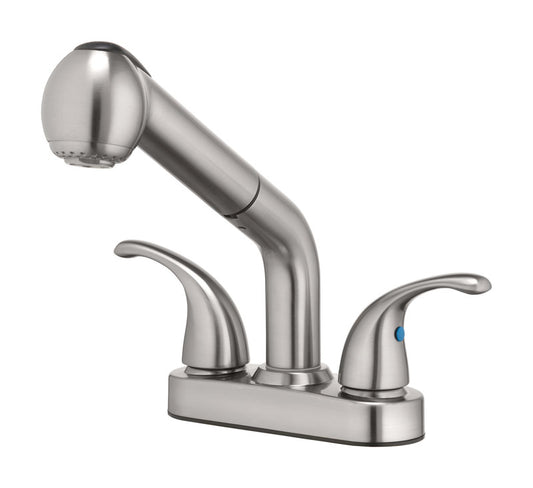OakBrook Essentials Two Handle Brushed Nickel Laundry Faucet