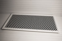 Steelcrest Designer 40 X 20 Hinged White Return-Air Filter Grille, With Washable/Removable Black Filter