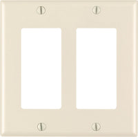 Leviton Decora Light Almond 2 gang Thermoset Plastic Decorator Wall Plate 1 pk