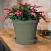 Bloem TerraPot 10.7 in. H X 12 in. D Resin Planter Living Green