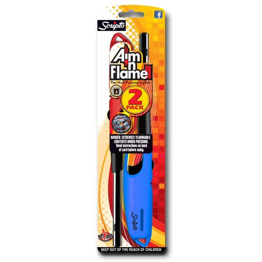 Scripto Aim'nFlame Torch Flame Utility Lighter (Pack of 8)