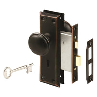 Prime-Line Security Oil Rubbed Bronze Mortise Lockset 1-3/4 in. - Deal of The Week