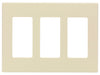 Leviton Decora Plus Light Almond 3 gang Polycarbonate Decorator Screwless Wall Plate 1 pk