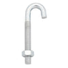 Hampton Small Zinc-Plated Silver Zinc 0.6875 in. L J-Bolt 150 lb. 1 pk (Pack of 10)