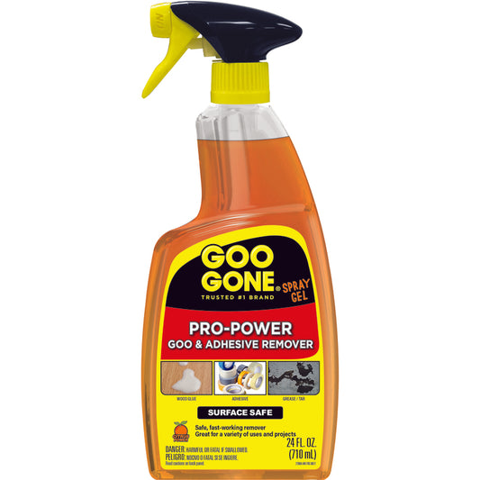 Goo Gone Pro-Power Gel Adhesive Remover 24 oz (Pack of 4).