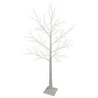 Celebrations LED Warm White Micro Seed Birch Tree 5 ft. Yard Decor