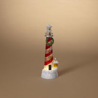 Gerson Multicolored Lighted Spinning Water Globe Lighthouse Table Decor 12 in. (Pack of 6)