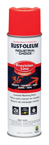 Rustoleum 203028 17 Oz Red-Orange Precision-Line Inverted Marking Paint (Pack of 12)