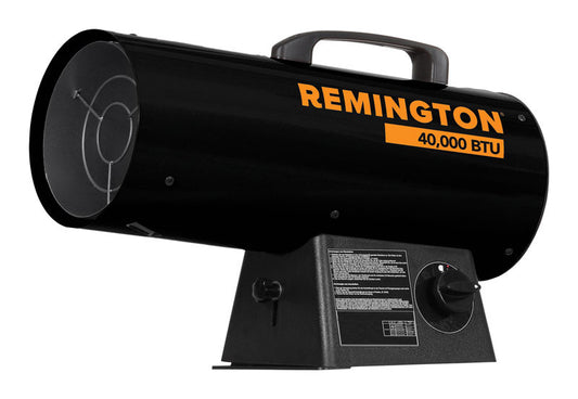Remington Steel Black Propane Forced Air Heater 40,000 BTU 120V 1A 1000 sq. ft. Coverage, 13 H in.