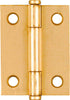 National Hardware 1.56 in. W X 2 in. L Brass Steel Cabinet Hinge (Pack of 5)