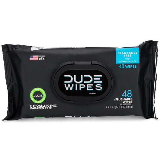 DUDE WIPES Disposable Wet Wipes 48 count (Pack of 8)