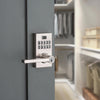 Kwikset SmartCode 917 Satin Nickel Metal Electronic Touch Pad Entry Lever