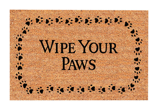 DeCoir 18 in. L X 30 in. W Tan/Black Wipe Your Paws Entrance Mat