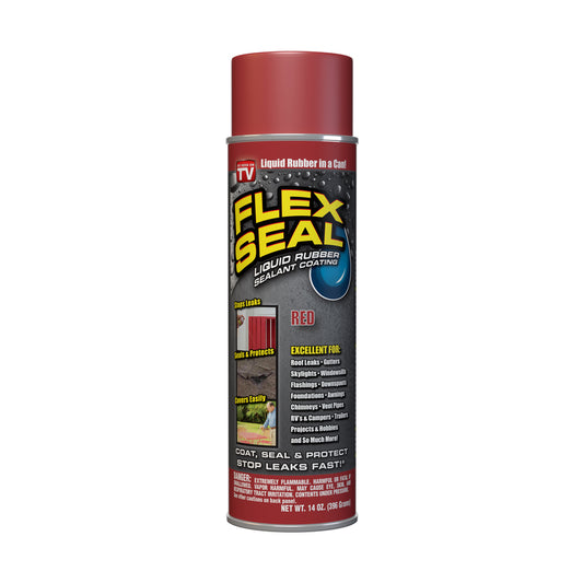 Flex Seal Satin Red Rubber Spray Sealant 14 oz. (Pack of 6)
