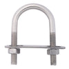 Hampton 5/16 in. x 1-3/8 in. W x 2-1/2 in. L Coarse Zinc-Plated Stainless Steel U-Bolt (Pack of 5)