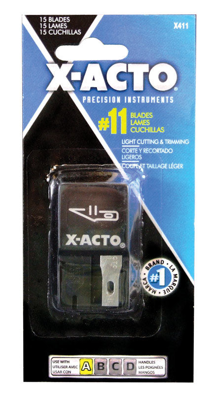X-Acto Carbon Steel Light Duty Blade Dispenser with Blades 15 pk