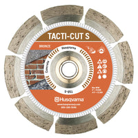 Husqvarna Tacti-Cut Dri Disc 4 in. Dia. x 7/8 in. Segmented Rim Diamond Saw Blade 1 pk
