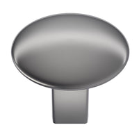 Amerock Riva Contemporary Oval Cabinet Knob 1-1/4 in. D 1-1/16 in. Polished Chrome 1 pk
