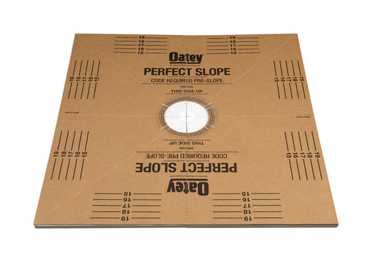 Oatey Perfect Slope Brown Composite Square Shower Base 40 L x 40 W in.