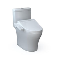 TOTO®WASHLET+®  Aquia IV Two-Piece Elongated Dual Flush 1.28 and 0.9 GPF Toilet and WASHLET C2 Bidet Seat, Cotton White - MW4463074CEMGN#01