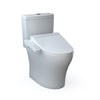 TOTO®WASHLET+®  Aquia IV Two-Piece Elongated Dual Flush 1.28 and 0.9 GPF Toilet and WASHLET C2 Bidet Seat, Cotton White - MW4463074CEMGN#01