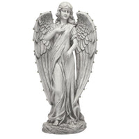 Alpine Fiberglass/MGO White 31 in. Angel Statue