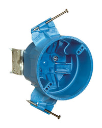 Carlon 25 cu in Round Thermoplastic Electrical Ceiling Box Blue