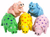Multipet Globlets Assorted Latex Polka Dot Pig Dog Toy Large 1 pk
