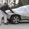 Trimaco 36002 One Size Fits All White Supertuff All-Purpose Non-Woven Car Cover