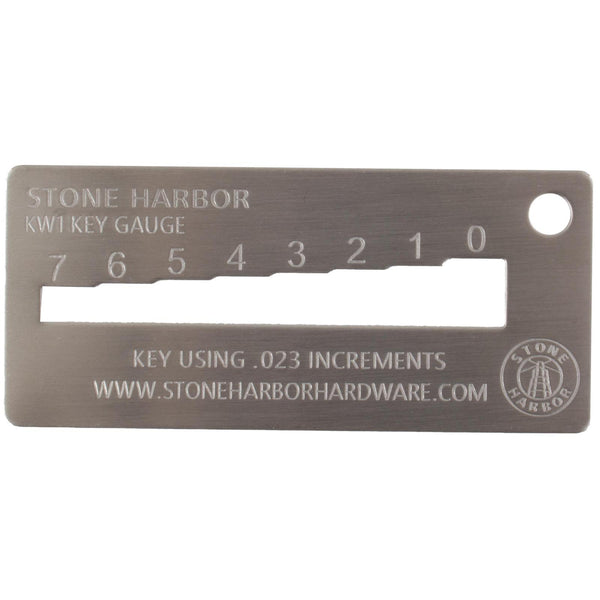 Calibre de llaves Kwikset, pieza de llave de Stone Harbor Hardware